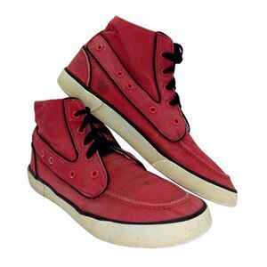 Polo Ralph Lauren Lander Chukka Men's Pre-owned Red High Top Sneakers - sz. 9D